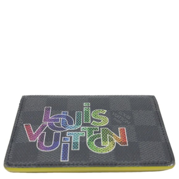 Louis Vuitton  Virgil Abloh Rainbow Logo Damier Graphite Pocket Organizer Wallet - Picture 4 of 10